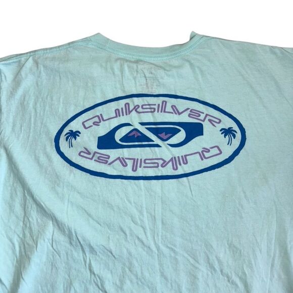 Quicksilver Men's Blue Graphic Cotton Tee Regular Fit - Size Large - Picture 2 of 6